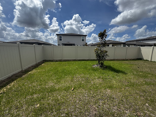 Long wooden ranch rail fence